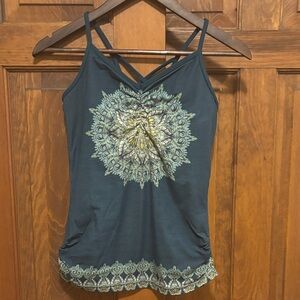 Prana Mandala Design Yoga Tank Top - Blue